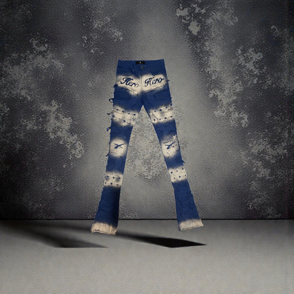 XHERO Custom Blue Star Jeans (1-of-1)