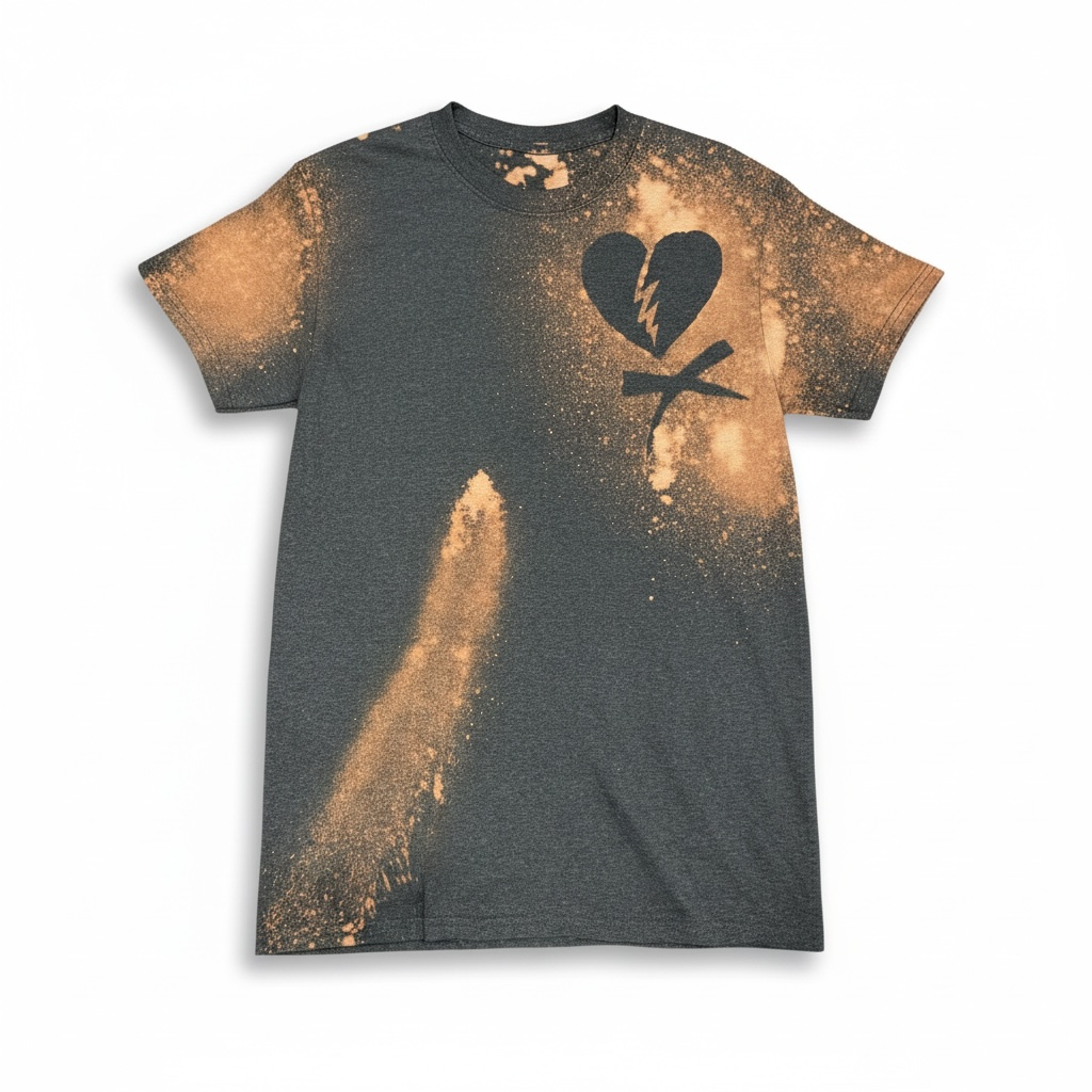 No Love – Ash Grey Wash Tee (Small)